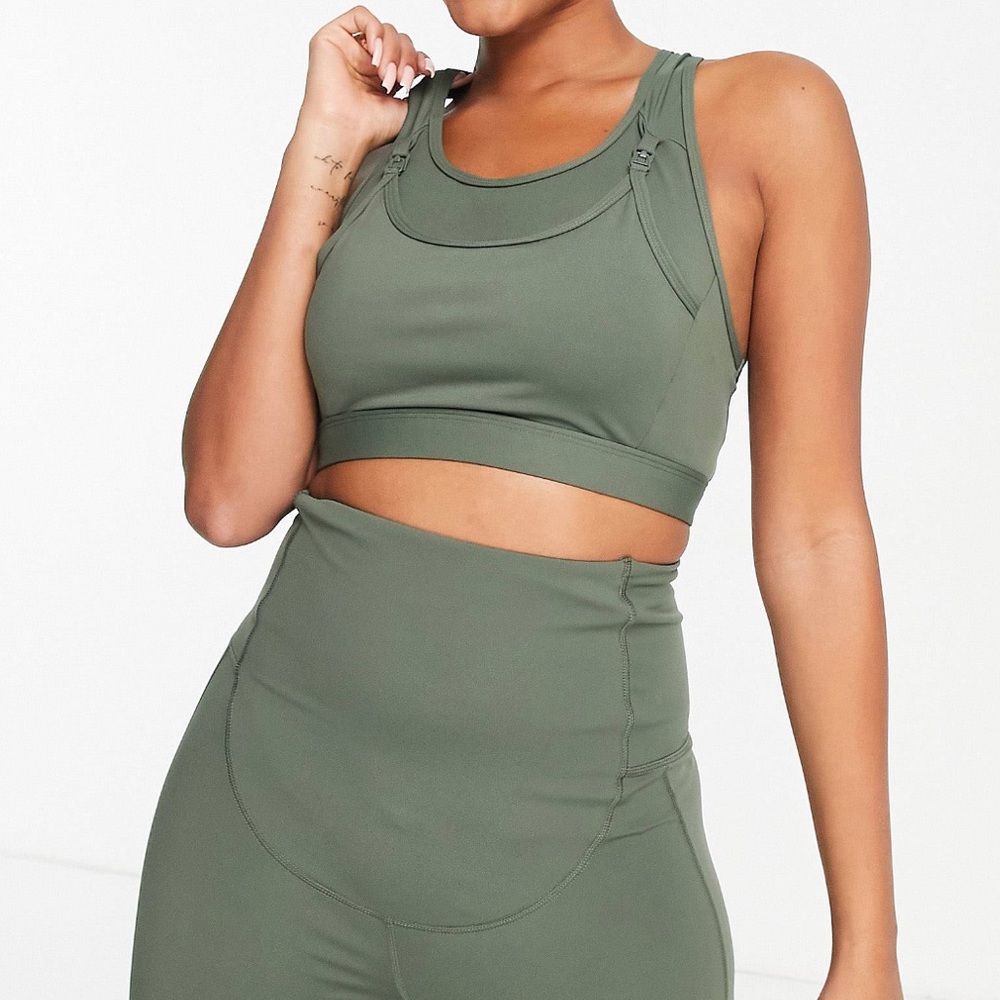 South Beach Maternity Nursing Sports Bra & Over The Bump Leggings